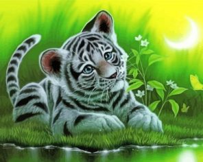 Aesthetic Tiger Cub Paint By Numbers