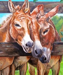 Aesthetic Trio Donkeys Paint By Numbers