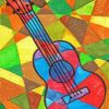 Aesthetic Colorful Ukulele Paint By Number