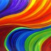 Aesthetic Colorful Waves Illustration Paint By Numbers