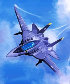 Aesthetic F14 Plane Paint By Numbers