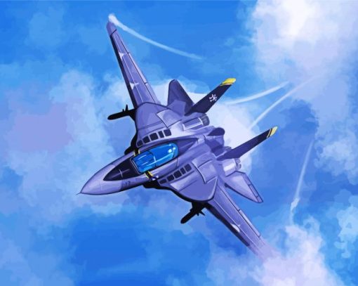 Aesthetic F14 Plane Paint By Numbers