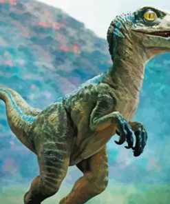 Baby Blue Jurassic World Paint By Numbers