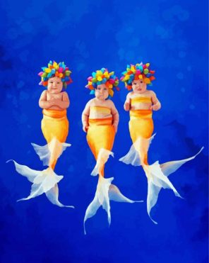 Baby Mermaids Paint By Numbers