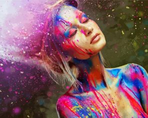 Beautiful Colorful Girl Paint By Numbers