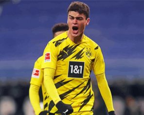 Bvb Footballer Giovanni Reyna Paint By Numbers