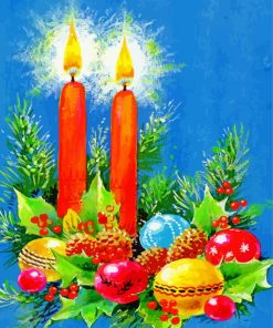 Christmas Candle Paint By Numbers