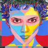 Colorful Halle Berry Art Paint By Numbers