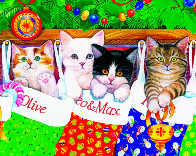 Cute Cats In Potting Shed Paint By Numbers