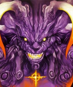 Devil Purple Monster Paint By Number