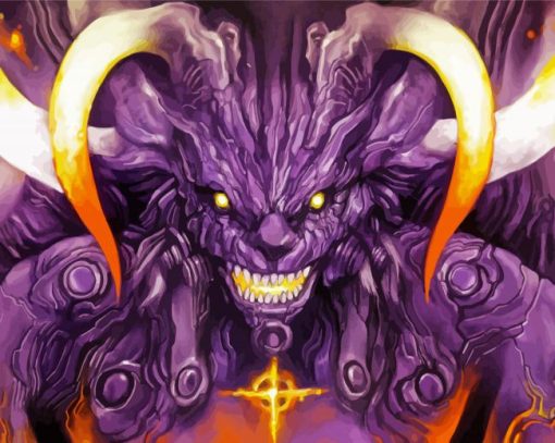 Devil Purple Monster Paint By Number