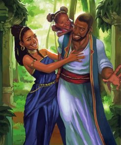 Happy Black Family Paint By Numbers