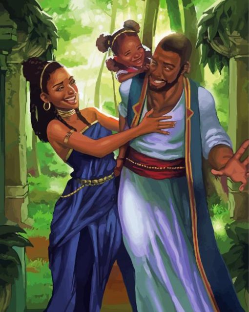 Happy Black Family Paint By Numbers