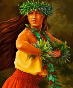 Hawaiian Hula Woman Paint By Numbers