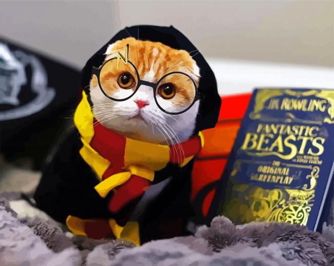Hufflepuff Kitty Paint By Numbers
