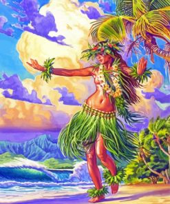 Hula Lady Paint By Numbers