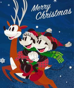 Minnie And Mickey Mouse Christmas Paint By Numbers