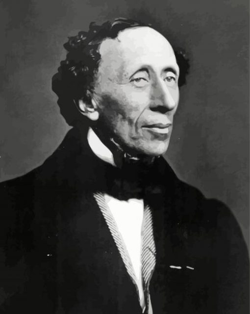 Monochrome Hans Christian Andersen Paint By Numbers