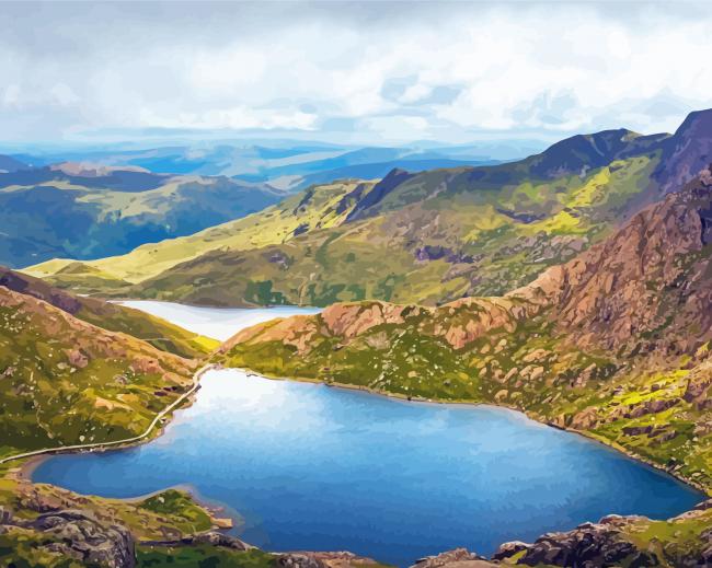 Mount Snowdon In Wales Paint By Numbers