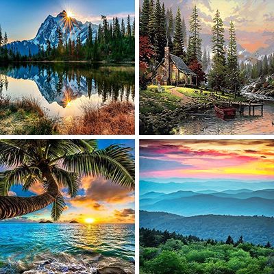 Nature Scenery paint by numbers 