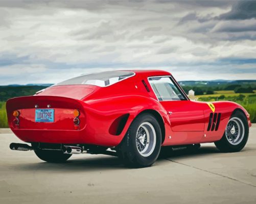 Red Ferrari 250 GTO Car Paint By Numbers
