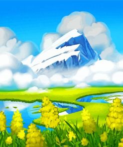 Snow Mountains Landscape Paint By Number