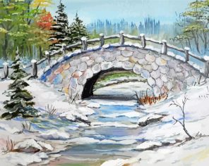 Snow Bridge Paint By Numbers