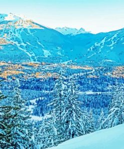 Snowy Mountains Whistler Paint By Number