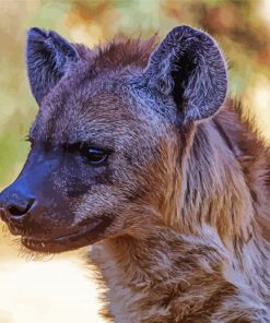 Spotted Hyena Face Paint By Numbers