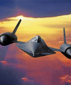 Sr 71 Blackbird Sunset Paint By Numbers