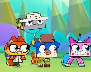 Unikitty Cartoon Paint By Numbers
