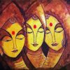 Vintage Abstract Indian Women Paint By Numbers