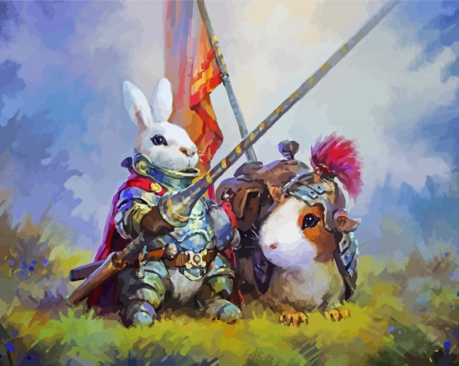 Warrior Guinea Pig Paint By Number