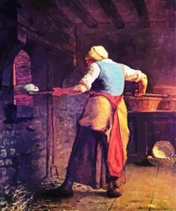 Woman Baking Bread By Jean Francois Millet Paint By Numbers