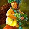 Woman Dancing Hula Dance Paint By Number