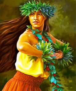 Woman Dancing Hula Dance Paint By Number