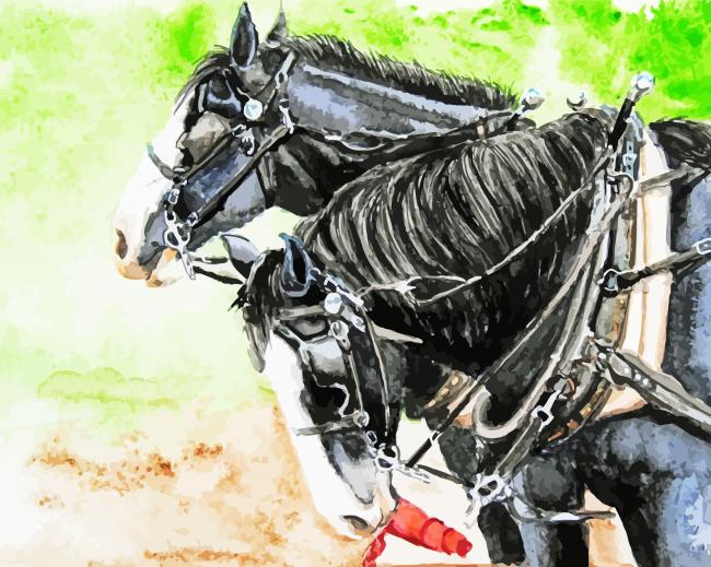Workhorses Art Paint By Number