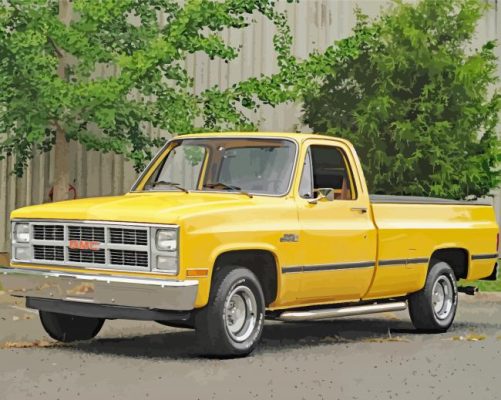 Yellow 1984 Gmc Paint By Numbers