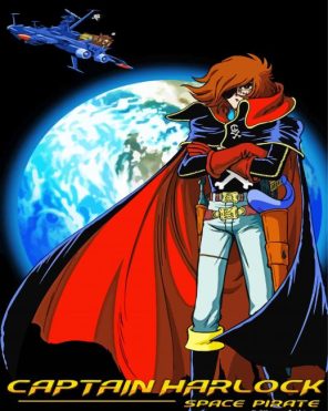 Space Pirate Captain Harlock Poster Paint By Numbers