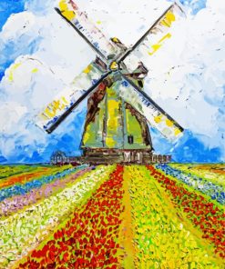 Abstract Windmill Paint By Numbers