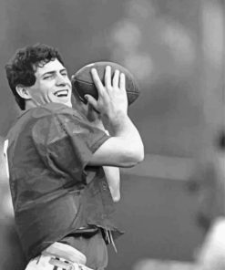 Black And White Steve Young Paint By Numbers