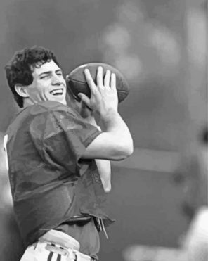 Black And White Steve Young Paint By Numbers