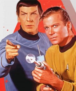 Captain Kirk Spock Star Trek Paint By Numbers