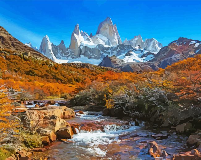 Fitz Roy Mountain Paint By Numbers