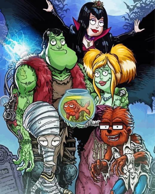 Halloween American Dad Paint By Numbers