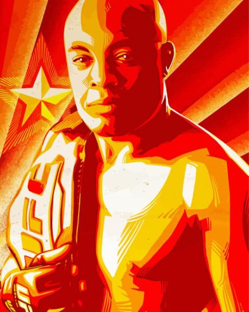 Illustration Anderson Silva Paint By Numbers