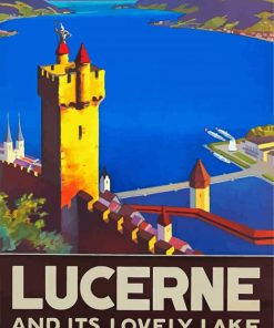 Lake Lucerne Poster Art Paint By Numbers