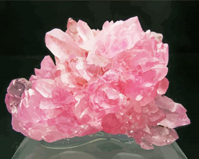 Rose Quartz Crystals Paint By Numbers