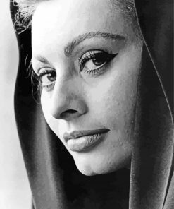 Sophia Loren Face Paint By Numbers