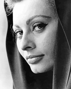 Sophia Loren Face Paint By Numbers